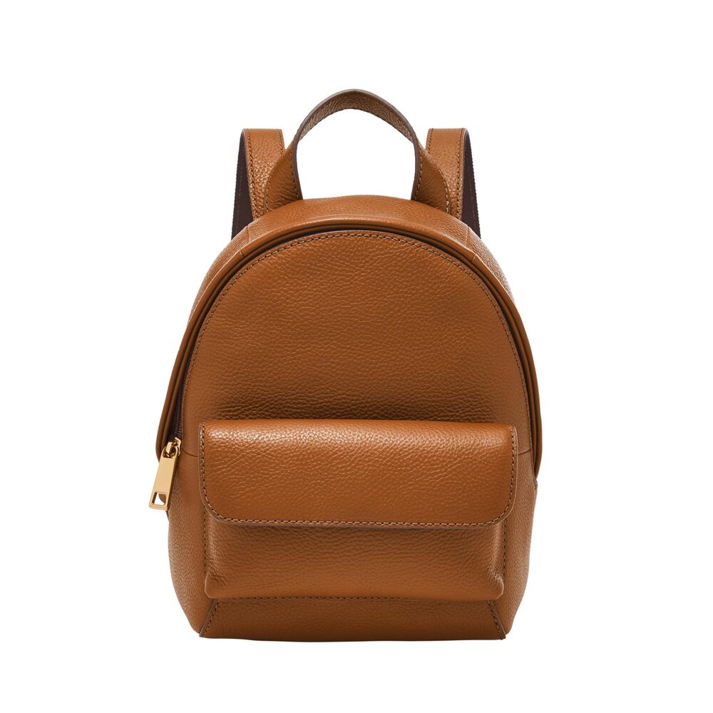 3241 Blaire LiteHide Leather Mini Backpack Purse Handbag, Saddle Model: